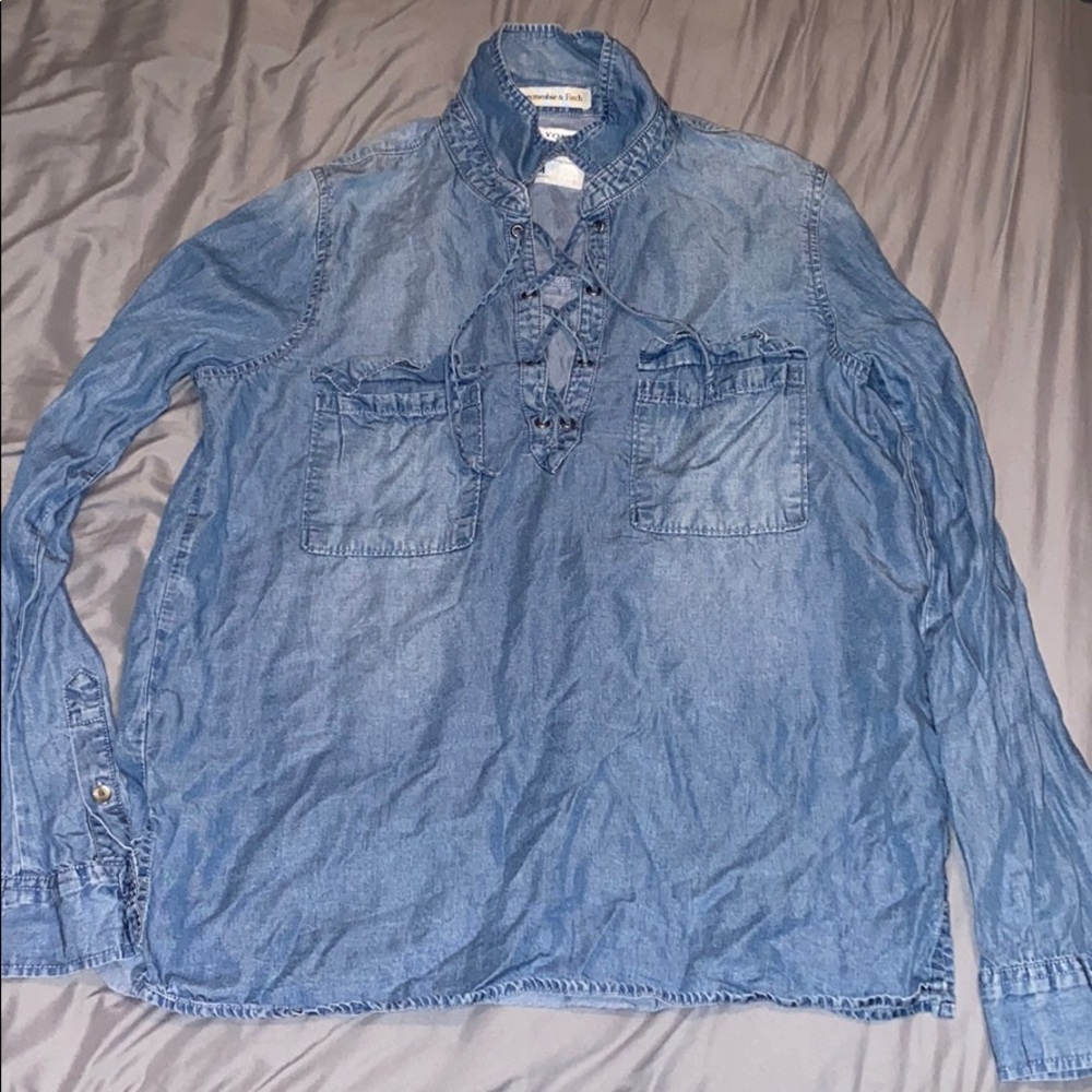 Jean looking long sleeve shirt(Abercrombie&Fitch)